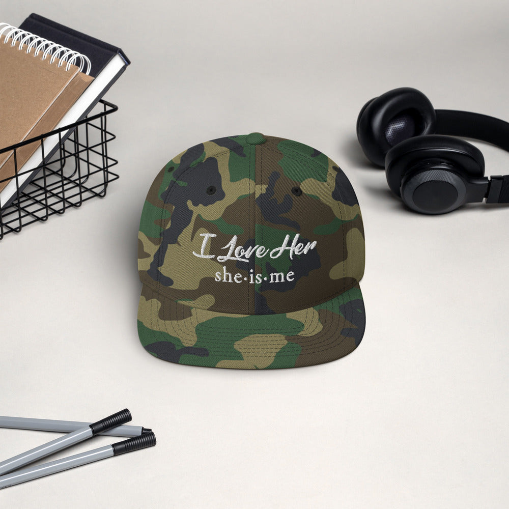 I Love Her... she·is·me Snapback Hat